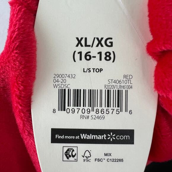 NWT Secret Treasures Red Long Sleeve Lounge Top Crewneck Soft Cozy Size XL - Picture 12 of 12